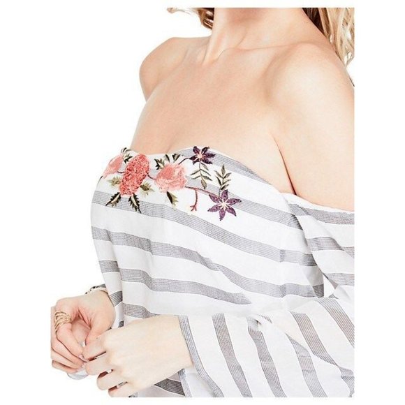 Guess Barlowe Off The Shoulder Top XS - Picture 4 of 6